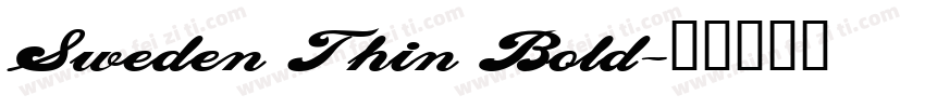 Sweden Thin Bold字体转换